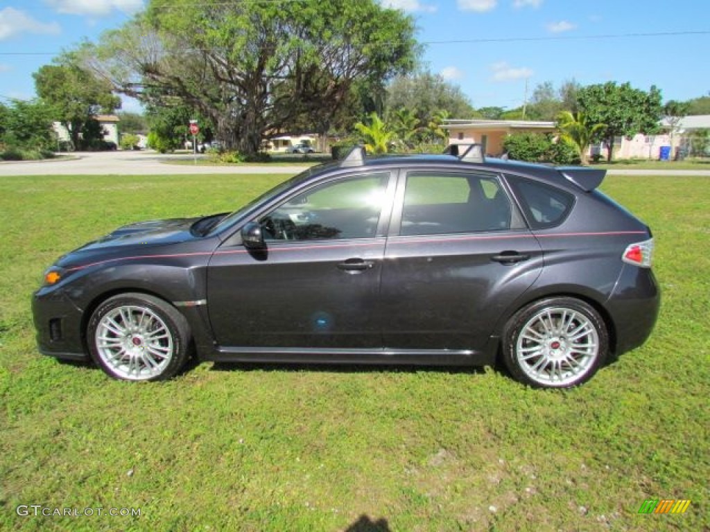 2009 Impreza WRX STi - Dark Gray Metallic / Graphite Gray Alcantara/Carbon Black Leather photo #14