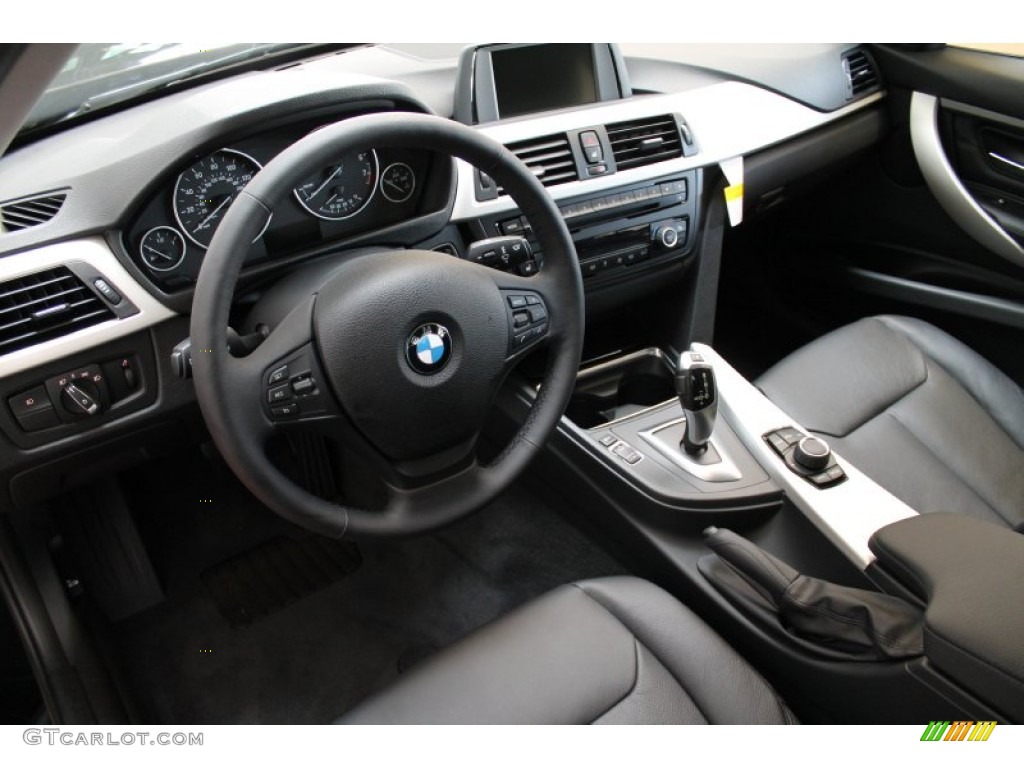 Black Interior 2013 BMW 3 Series 328i xDrive Sedan Photo #76813221