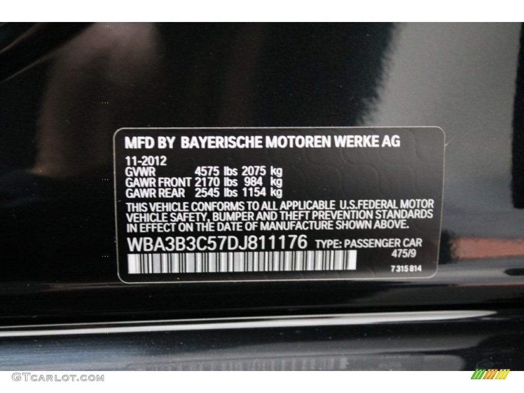 2013 3 Series 328i xDrive Sedan - Black Sapphire Metallic / Black photo #16