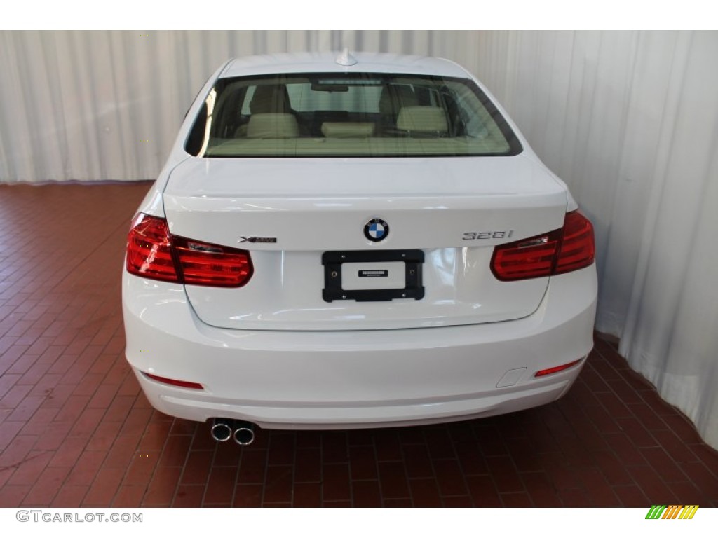 2013 3 Series 328i xDrive Sedan - Alpine White / Venetian Beige photo #5