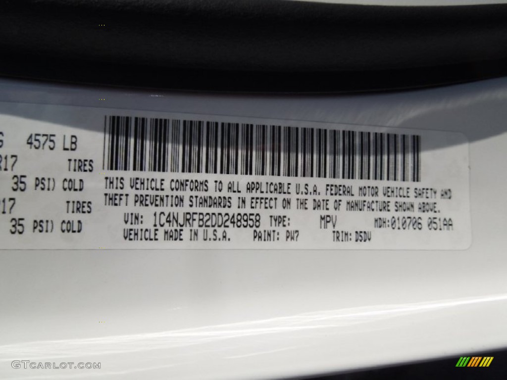 2013 Jeep Patriot Oscar Mike Freedom Edition 4x4 Color Code Photos