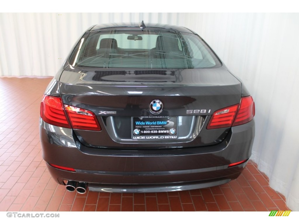 2013 5 Series 528i xDrive Sedan - Dark Graphite Metallic II / Black photo #5