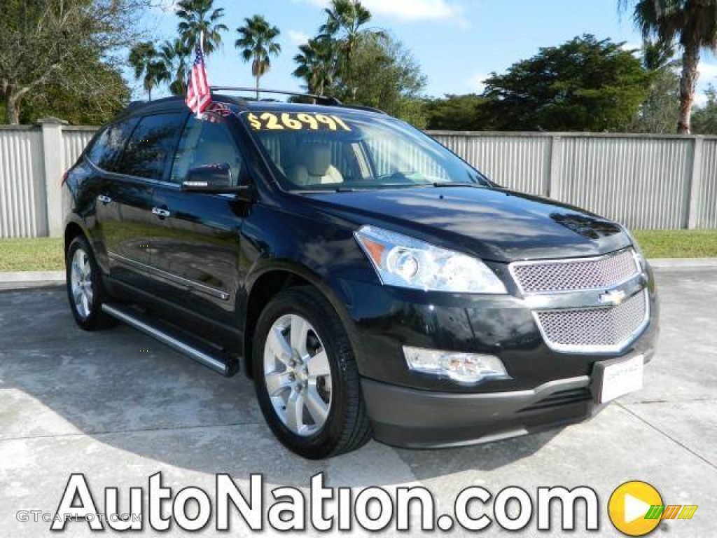 2009 Traverse LTZ - Black Granite Metallic / Cashmere/Ebony photo #1