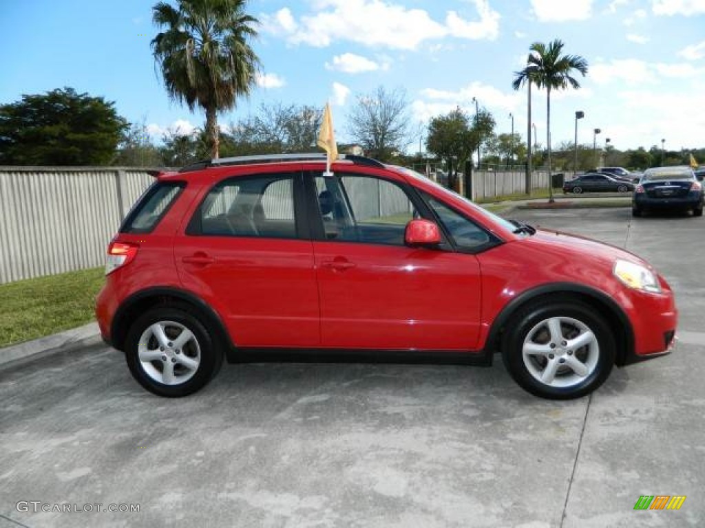 2008 SX4 Crossover Touring AWD - Vivid Red / Black photo #2