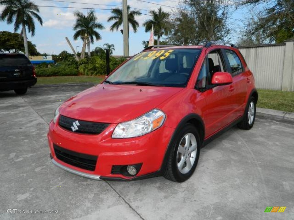 2008 SX4 Crossover Touring AWD - Vivid Red / Black photo #7