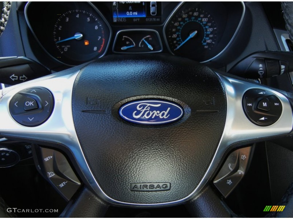 2012 Focus Titanium 5-Door - Ingot Silver Metallic / Charcoal Black Leather photo #24