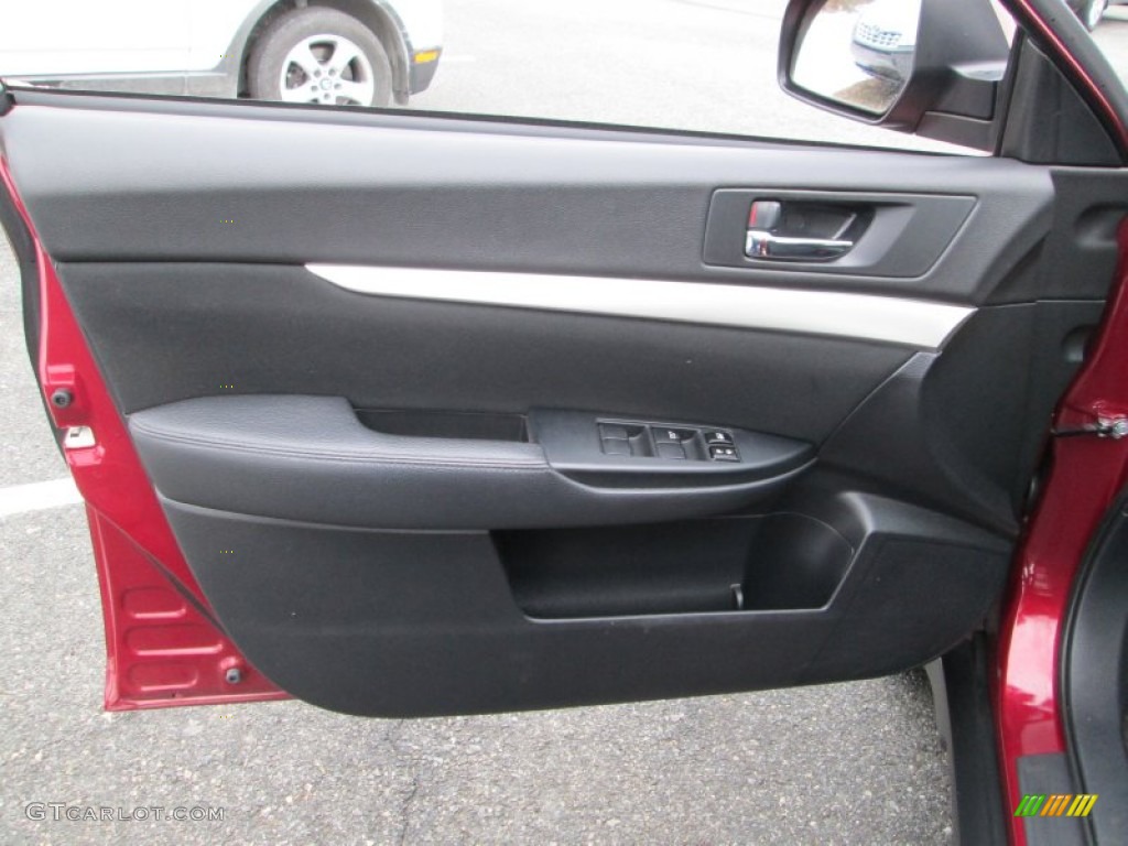 2012 Subaru Outback 2.5i Off Black Door Panel Photo #76818708