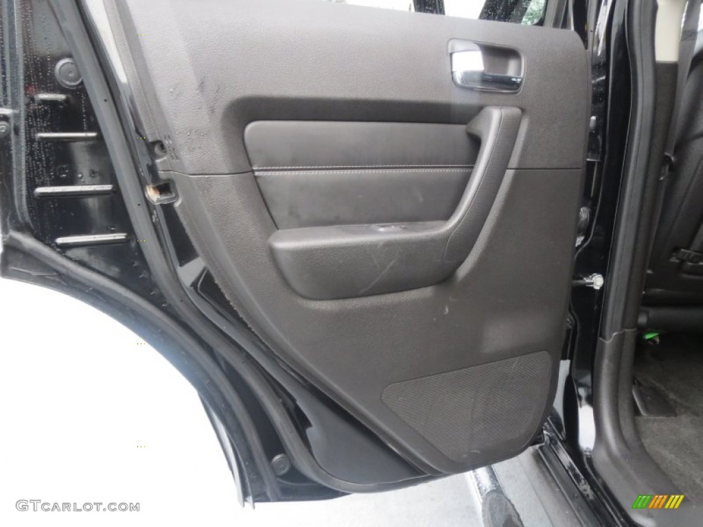 2008 Hummer H3 Alpha Ebony Black/Pewter Door Panel Photo #76819326