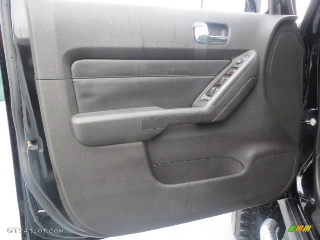 2008 Hummer H3 Alpha Ebony Black/Pewter Door Panel Photo #76819371