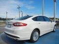 2013 White Platinum Metallic Tri-coat Ford Fusion Hybrid SE  photo #3