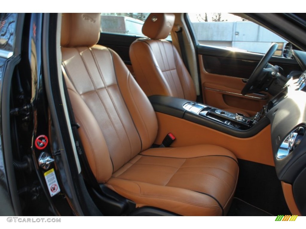 London Tan/Navy Blue Interior 2011 Jaguar XJ XJL Photo #76819449