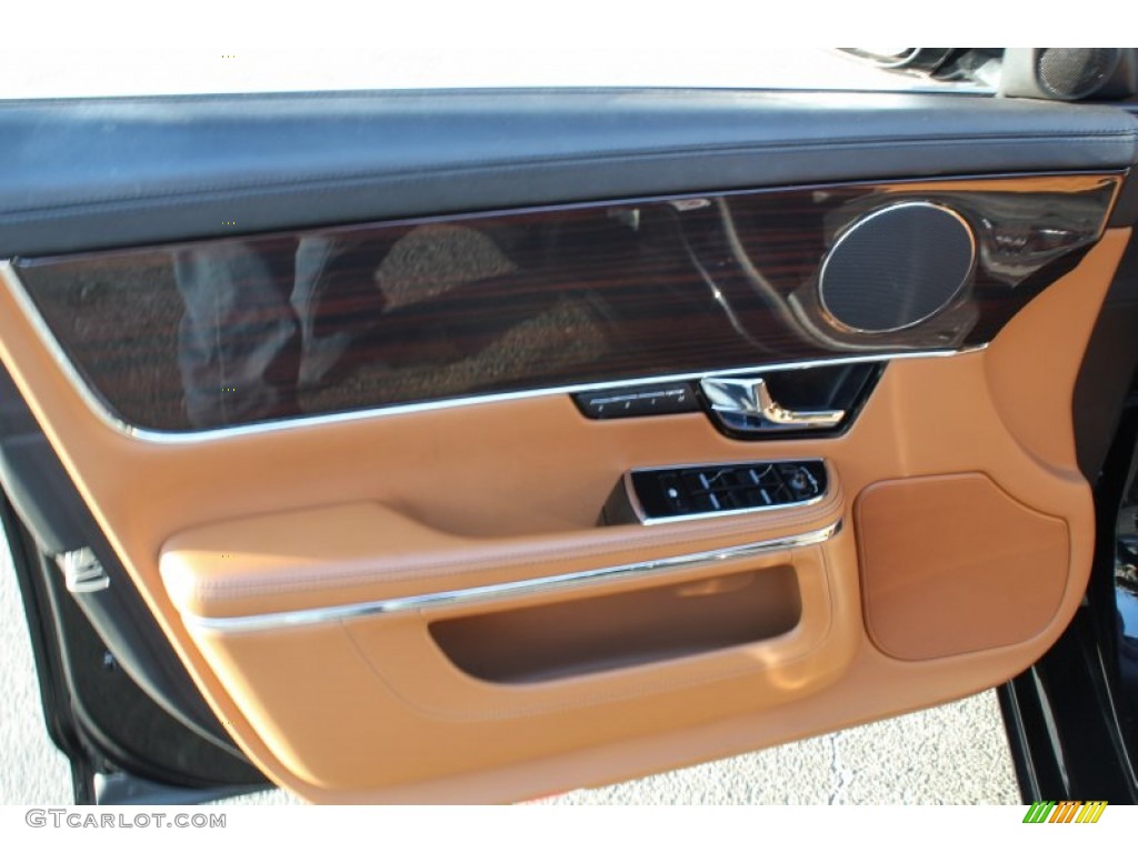 2011 Jaguar XJ XJL London Tan/Navy Blue Door Panel Photo #76819636