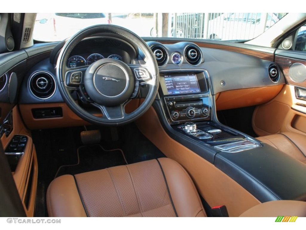 London Tan/Navy Blue Interior 2011 Jaguar XJ XJL Photo #76819862
