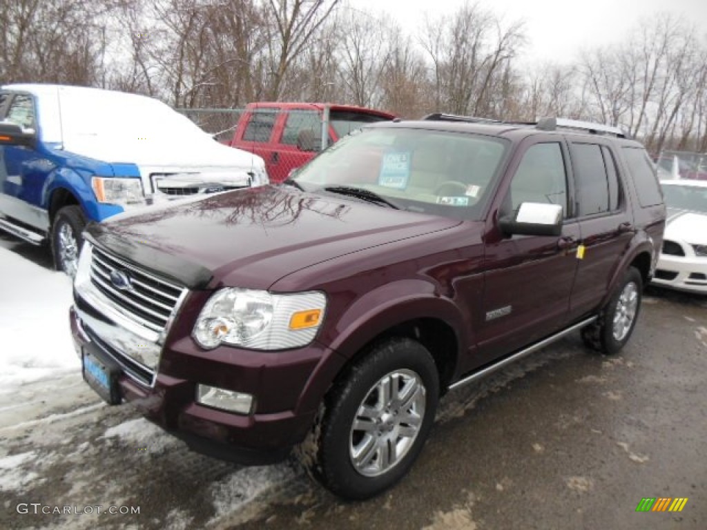 Dark Cherry Metallic 2007 Ford Explorer Limited 4x4 Exterior Photo #76820614