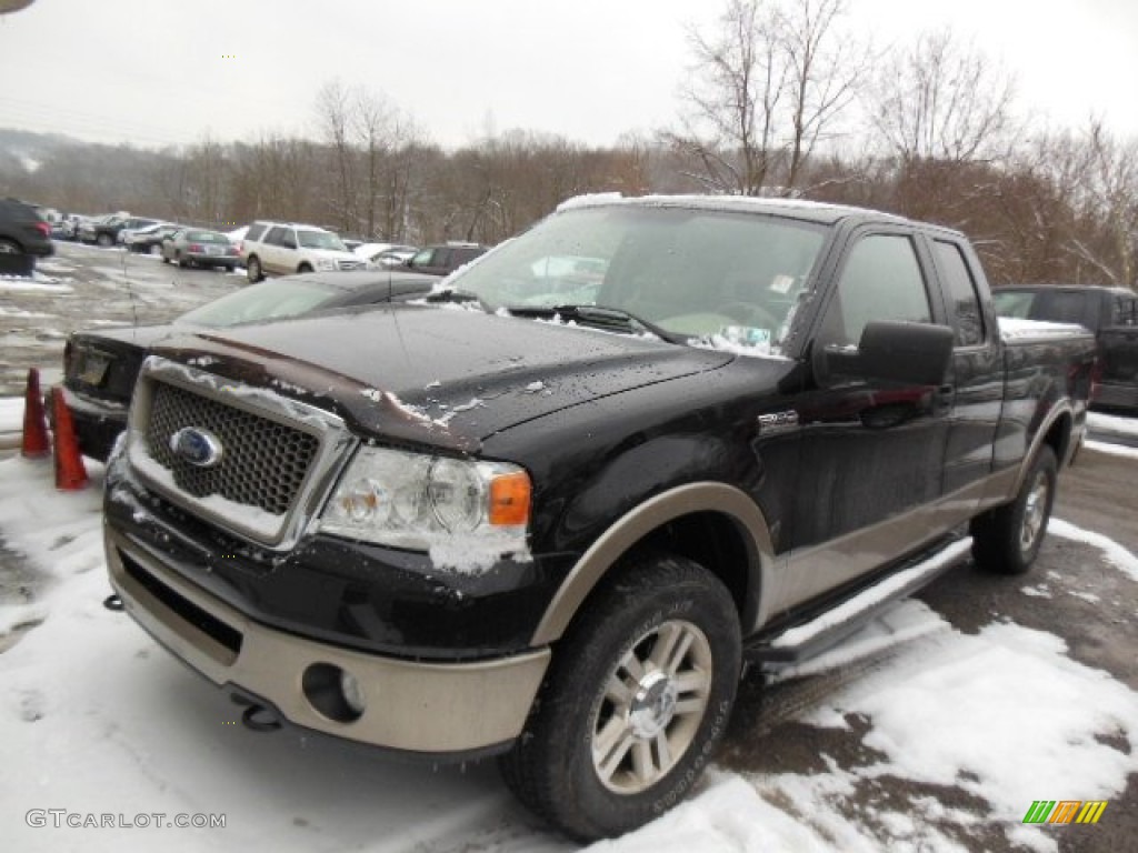 2006 F150 Lariat SuperCab 4x4 - Black / Tan photo #3