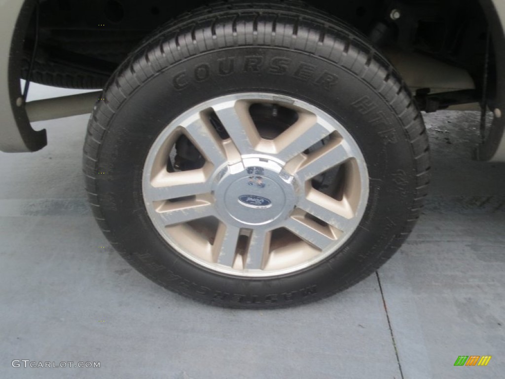 2006 F150 Lariat SuperCrew - Medium Wedgewood Blue Metallic / Tan photo #13