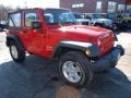 2011 Flame Red Jeep Wrangler Sport S 4x4  photo #2