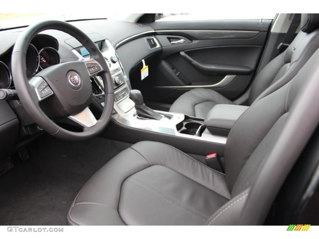 Ebony Interior 2013 Cadillac CTS 3.0 Sedan Photo #76825030