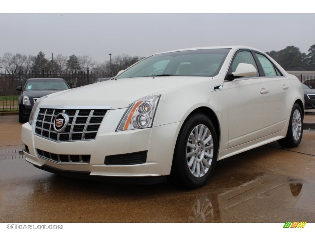 2013 CTS 3.0 Sedan - White Diamond Tricoat / Cashmere/Cocoa photo #1