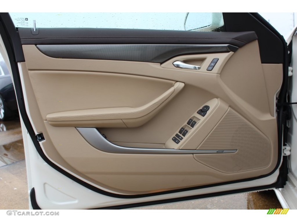 2013 Cadillac CTS 3.0 Sedan Cashmere/Cocoa Door Panel Photo #76825555