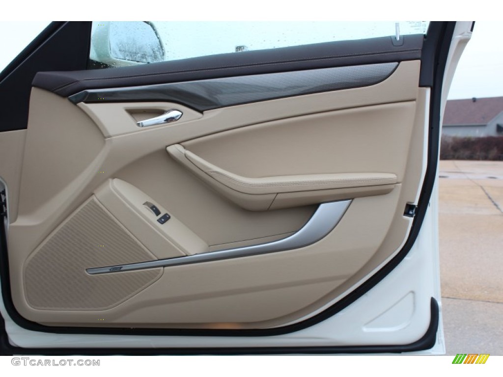 2013 Cadillac CTS 3.0 Sedan Cashmere/Cocoa Door Panel Photo #76825602