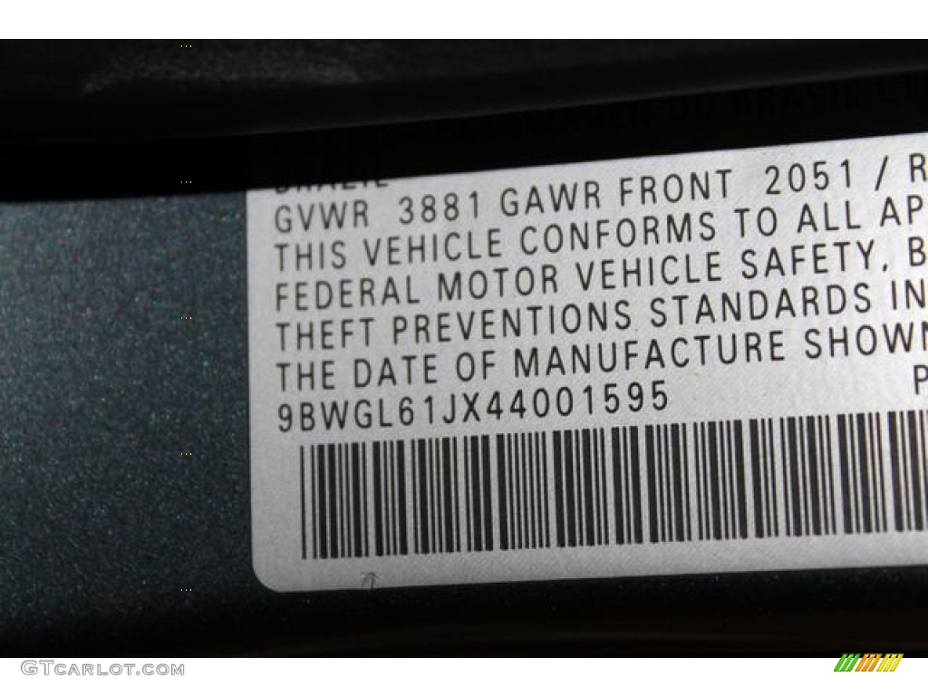 2004 Golf GLS 4 Door - Blue Anthracite Metallic / Black photo #48