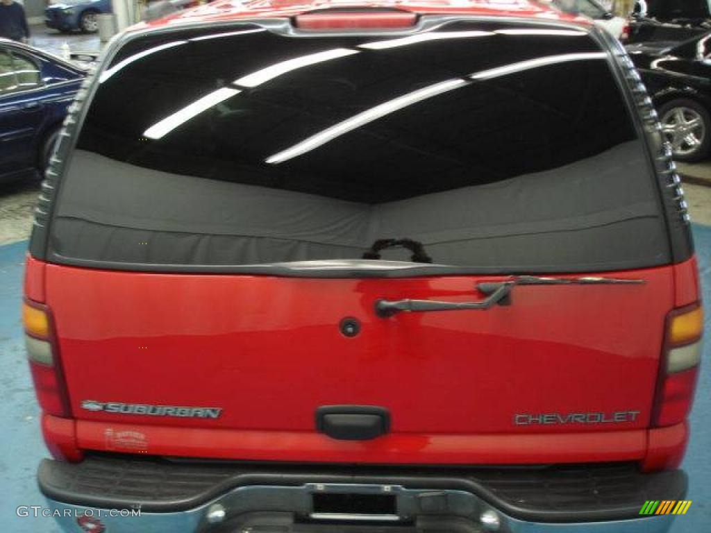 2001 Suburban 1500 LS 4x4 - Victory Red / Light Gray/Neutral photo #30