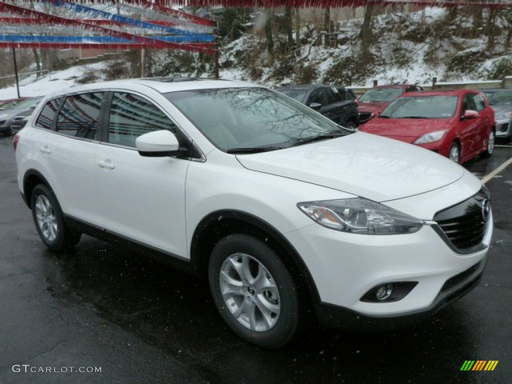Crystal White Pearl Mica 2013 Mazda CX-9 Touring AWD Exterior Photo #76828068