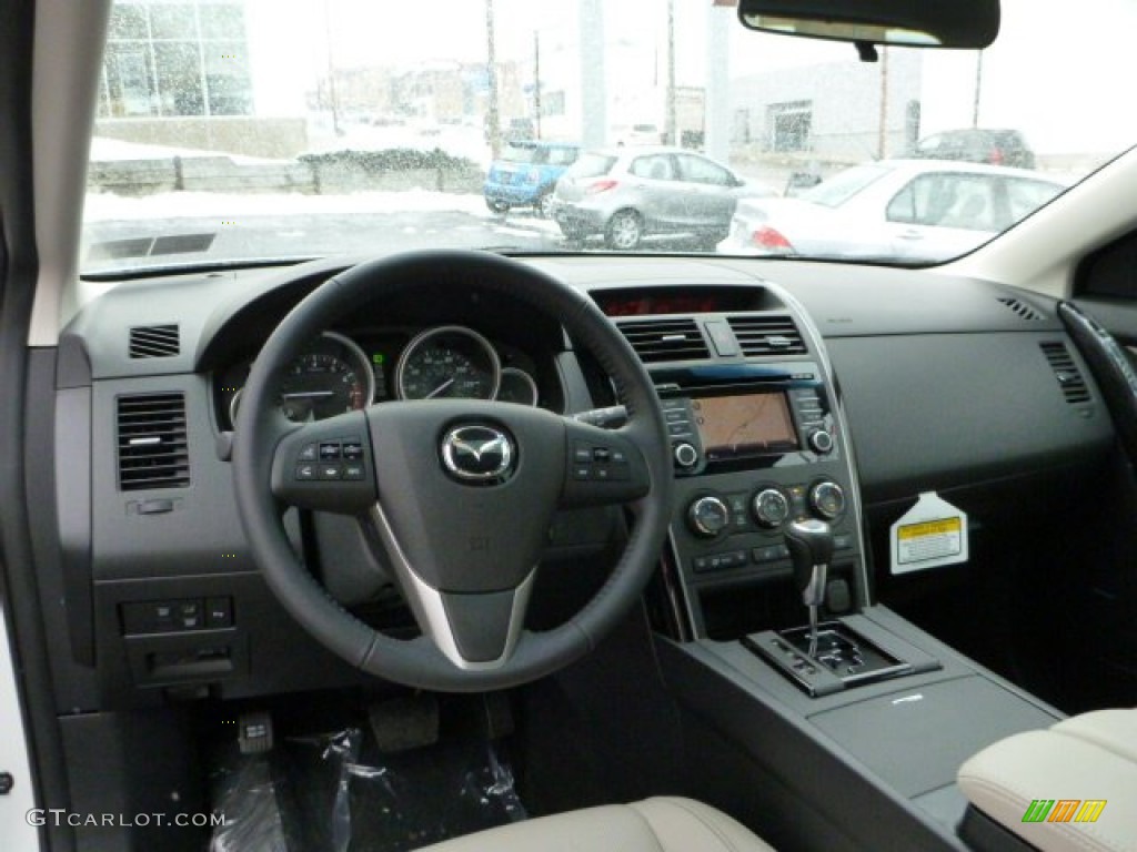 2013 Mazda CX-9 Touring AWD Sand Dashboard Photo #76828117