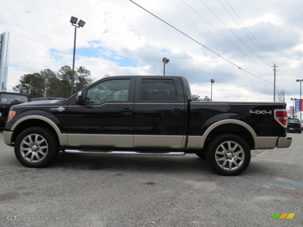 2010 F150 King Ranch SuperCrew 4x4 - Tuxedo Black / Chapparal Leather photo #4