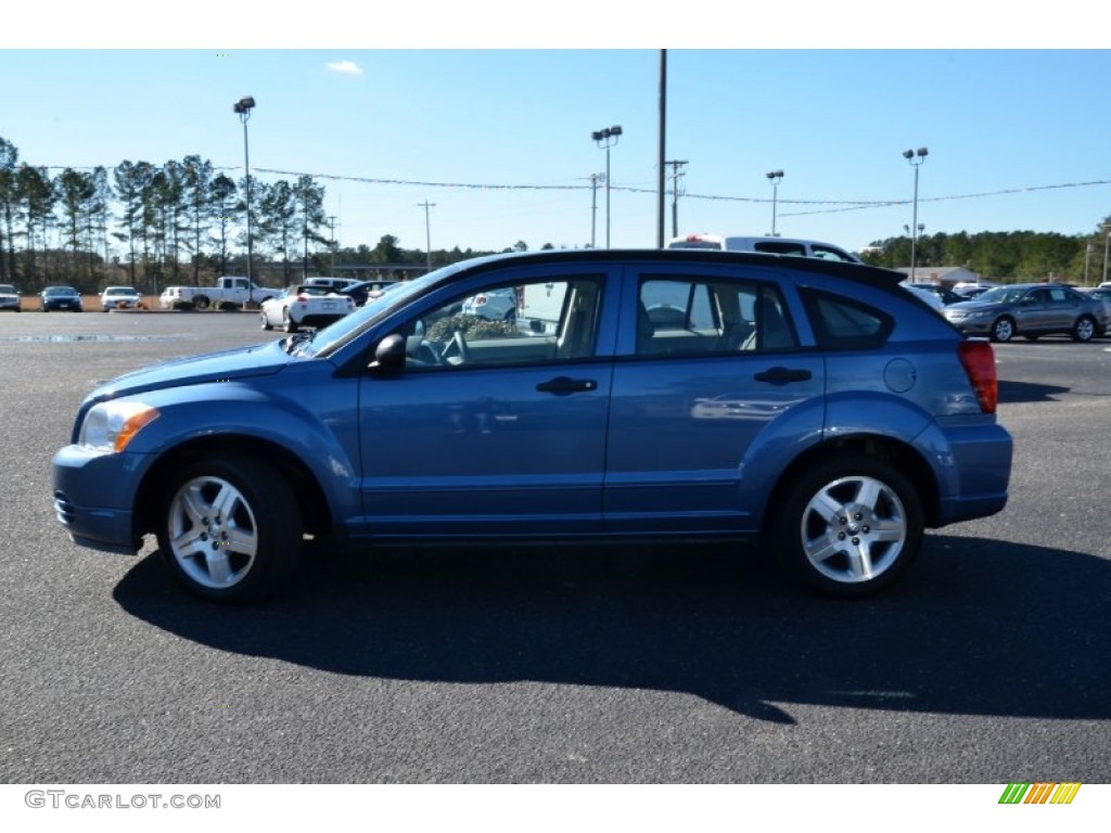2007 Caliber SXT - Marine Blue Pearl / Pastel Slate Gray photo #8