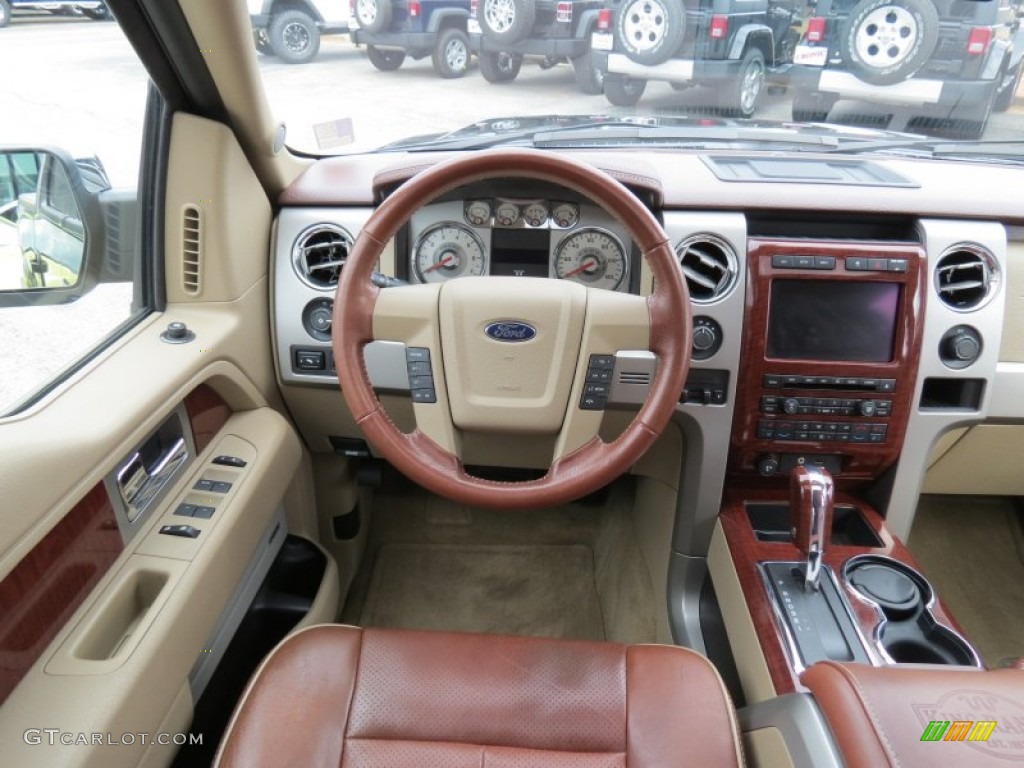 2010 Ford F150 King Ranch SuperCrew 4x4 Chapparal Leather Dashboard Photo #76829864