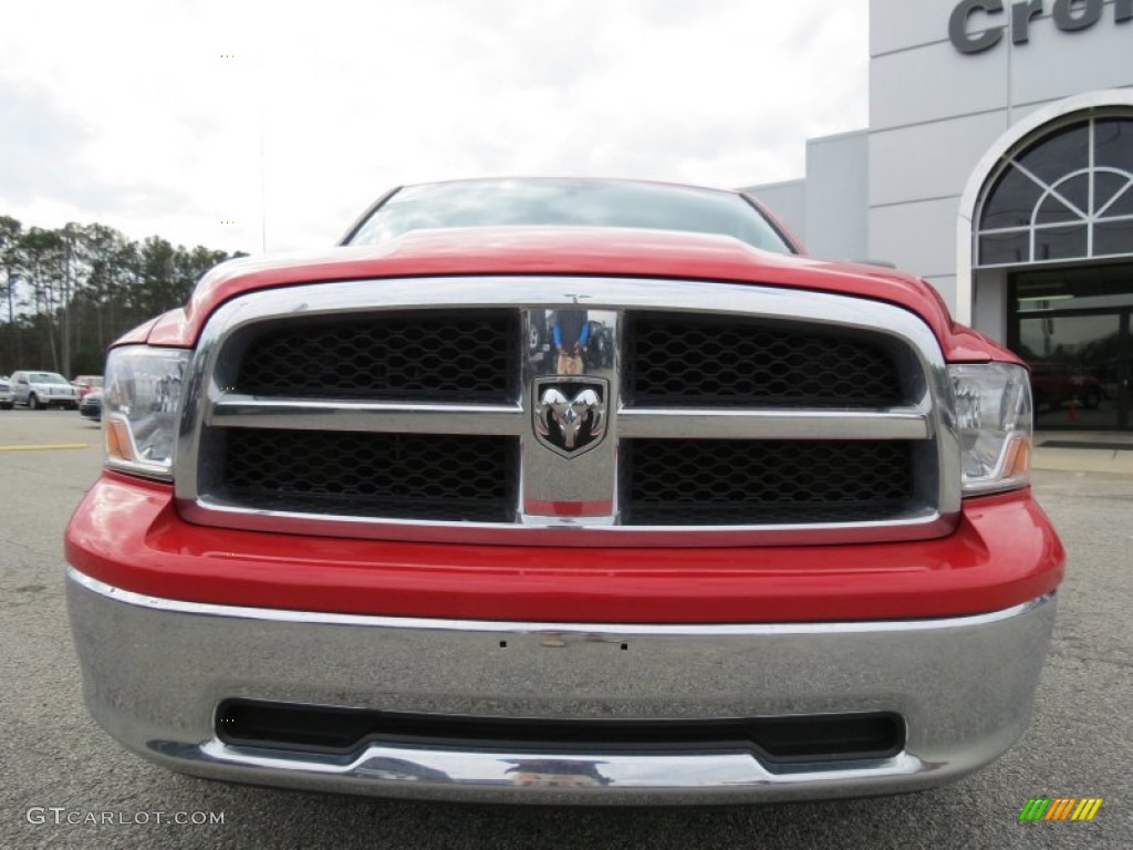 2012 Ram 1500 SLT Quad Cab - Flame Red / Dark Slate Gray photo #2