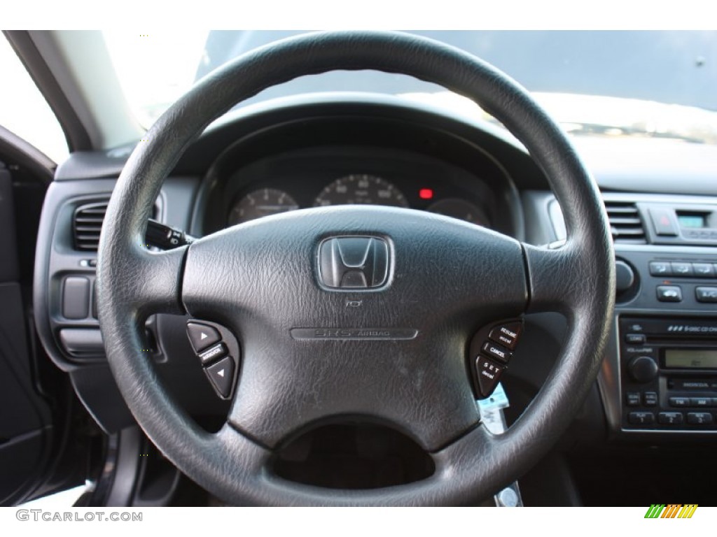 2002 Honda Accord EX Coupe Charcoal Steering Wheel Photo #76833606