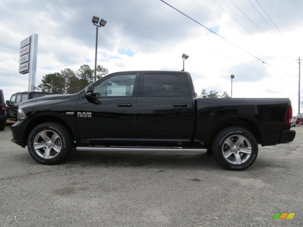 Black 2013 Ram 1500 Sport Crew Cab 4x4 Exterior Photo #76833657
