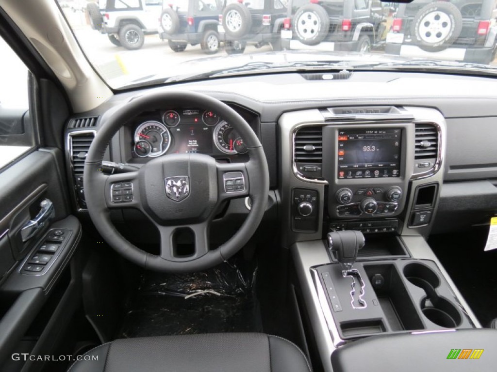 2013 Ram 1500 Sport Crew Cab 4x4 Black Dashboard Photo #76833864