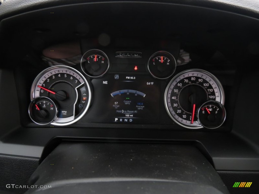 2013 Ram 1500 Sport Crew Cab 4x4 Gauges Photo #76833951