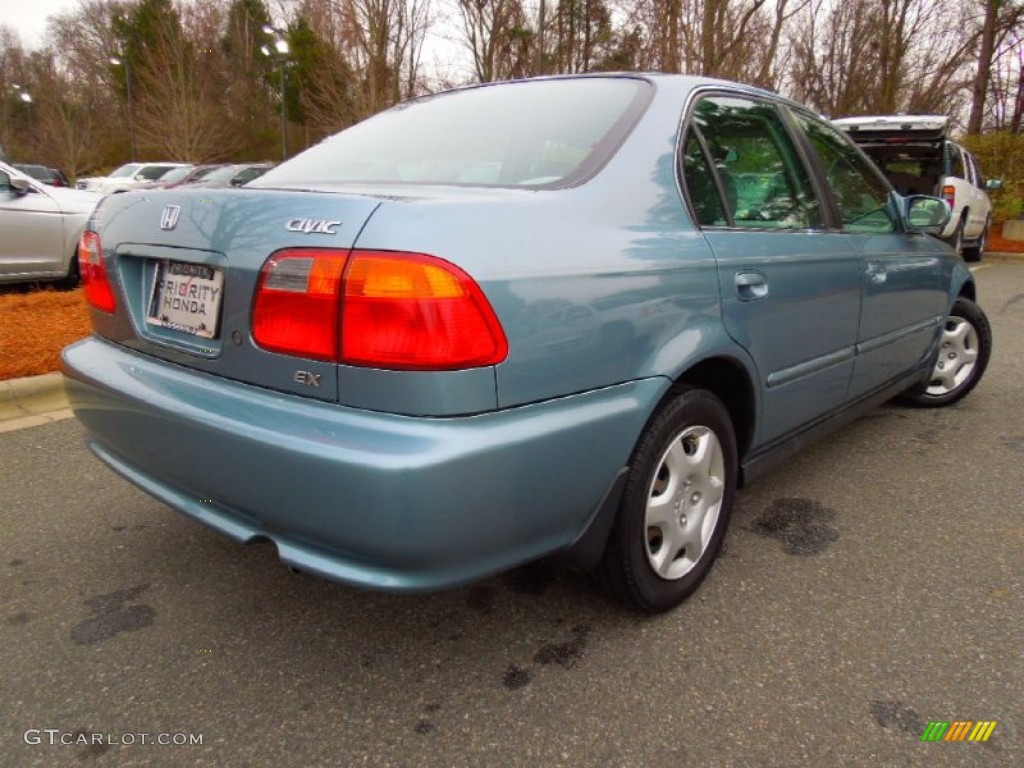 2000 Civic EX Sedan - Iced Teal Pearl / Gray photo #4