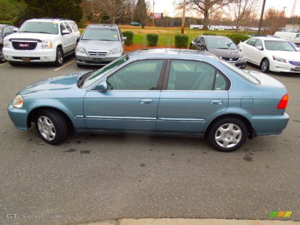 2000 Civic EX Sedan - Iced Teal Pearl / Gray photo #6