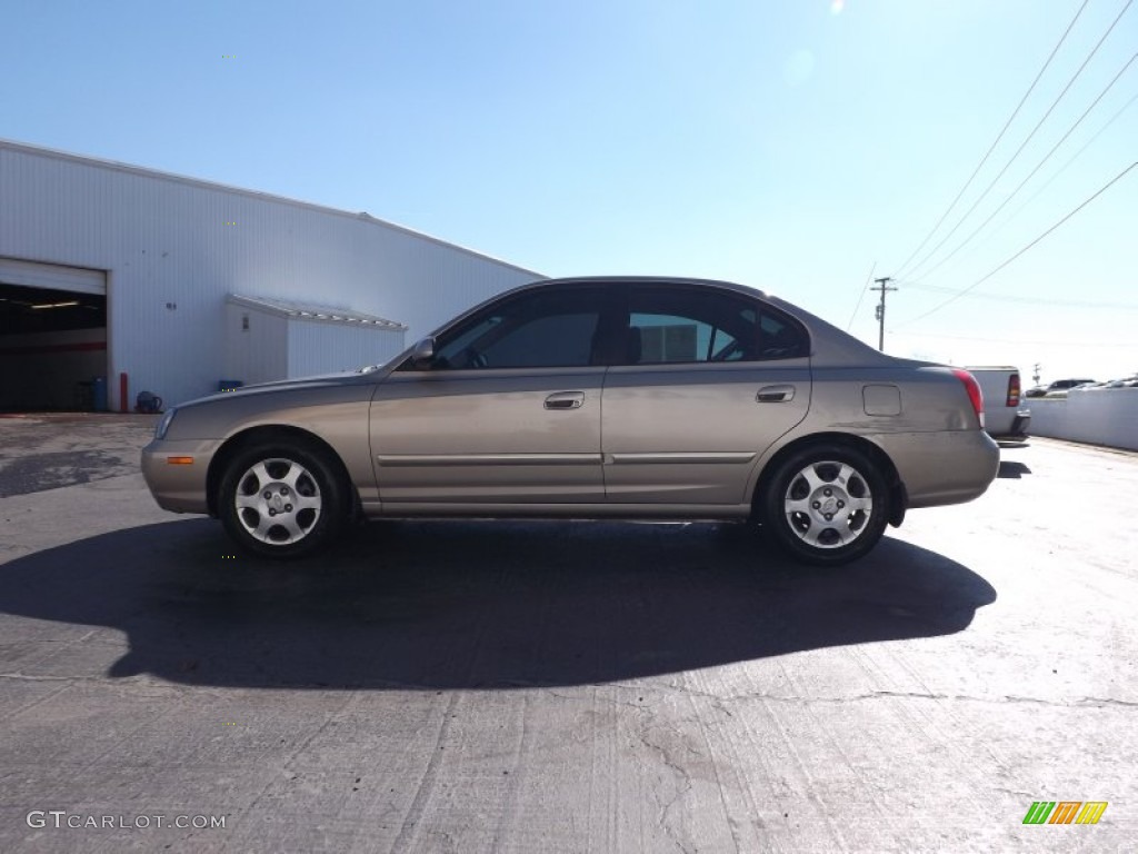 2002 Elantra GLS Sedan - Champagne Beige / Beige photo #5