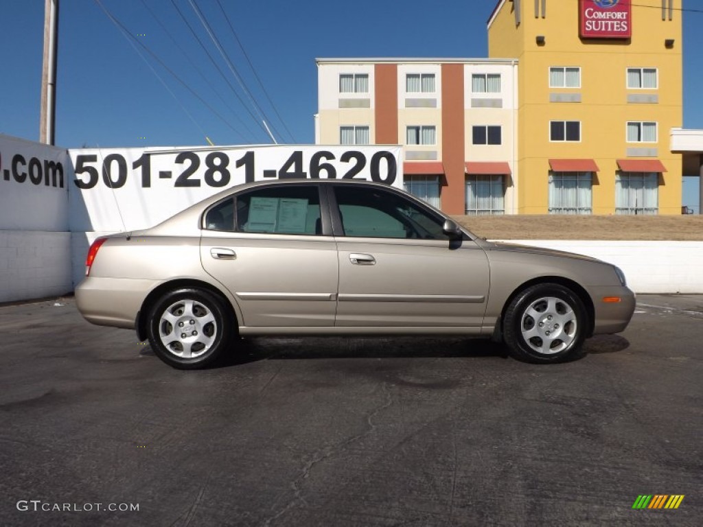 2002 Elantra GLS Sedan - Champagne Beige / Beige photo #8