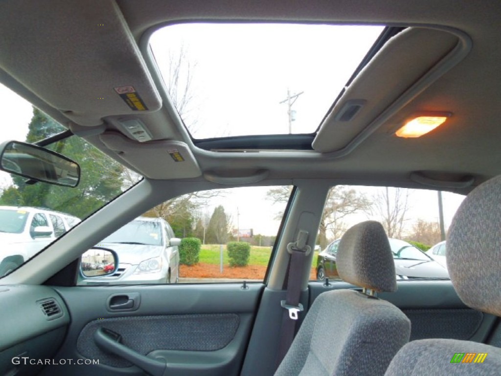 2000 Civic EX Sedan - Iced Teal Pearl / Gray photo #18