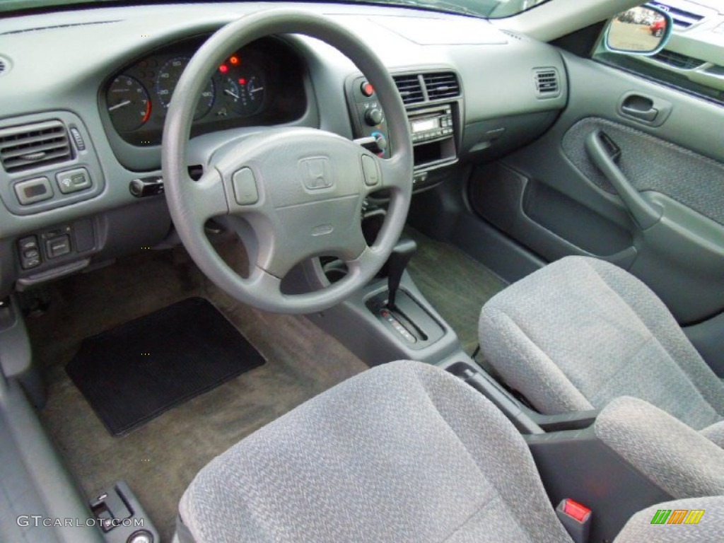 2000 Civic EX Sedan - Iced Teal Pearl / Gray photo #25