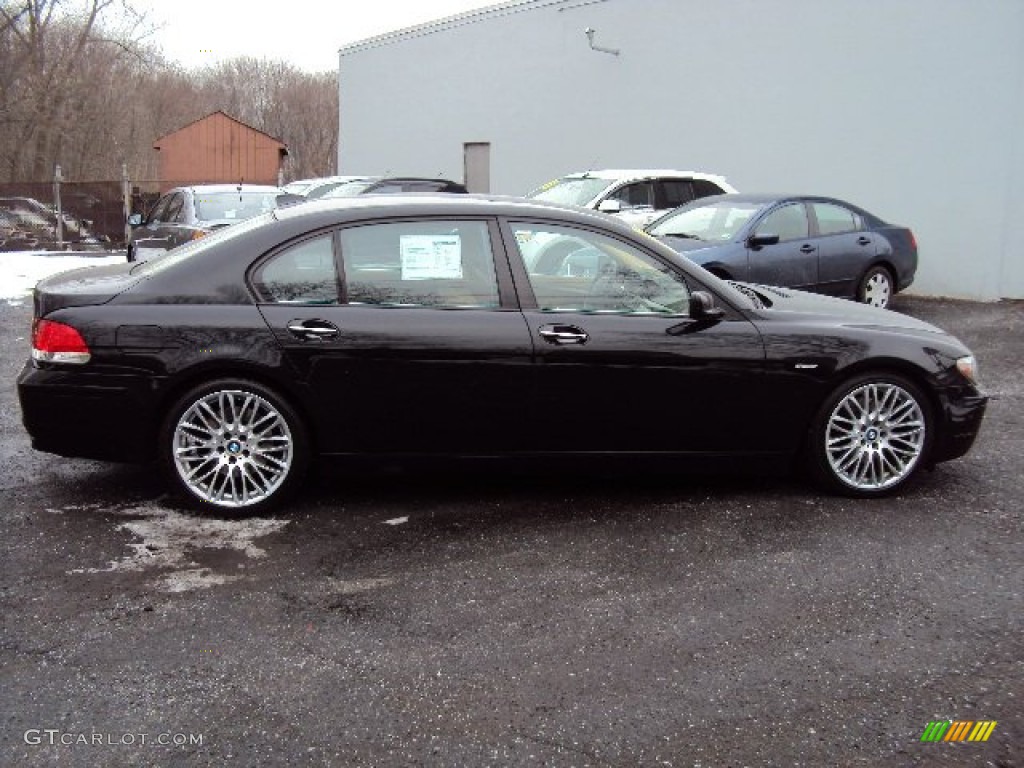 Black Sapphire Metallic 2008 BMW 7 Series 750Li Sedan Exterior Photo #76836075