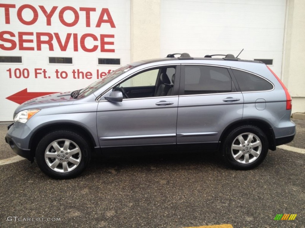 2008 CR-V EX-L 4WD - Glacier Blue Metallic / Gray photo #3