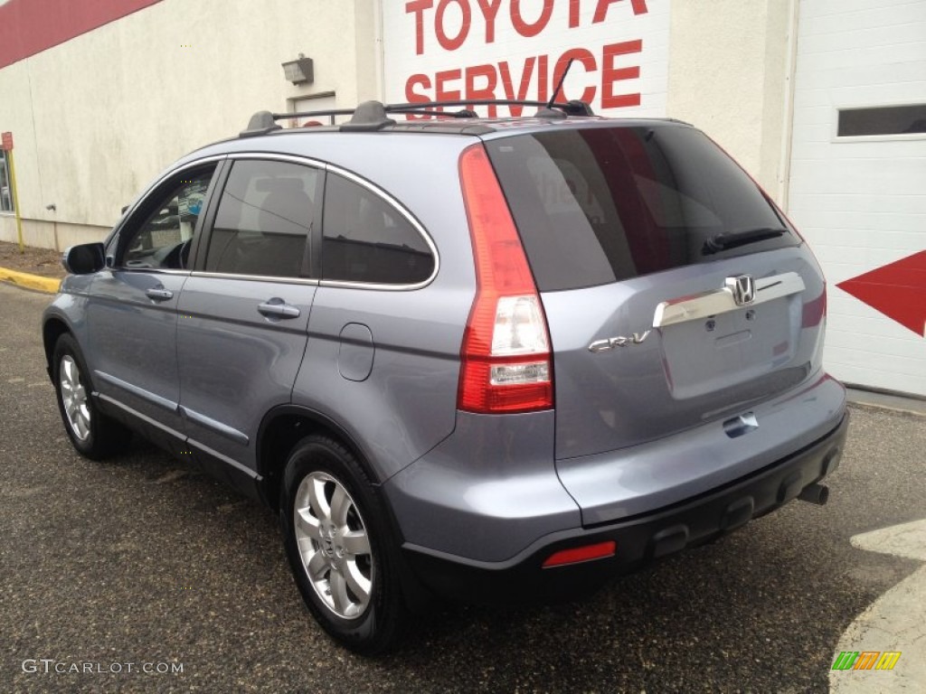 2008 CR-V EX-L 4WD - Glacier Blue Metallic / Gray photo #4