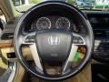 Ivory 2008 Honda Accord EX-L V6 Sedan Steering Wheel