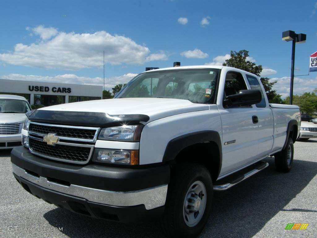 2006 Silverado 2500HD Extended Cab - Summit White / Dark Charcoal photo #1