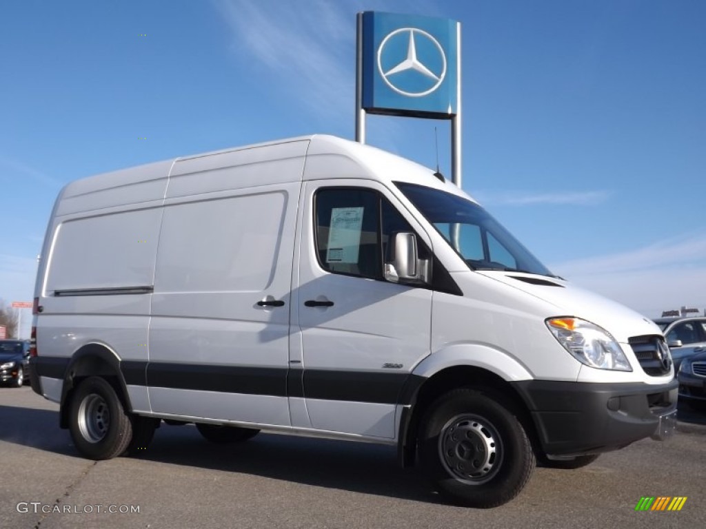 2012 Sprinter 3500 High Roof Cargo Van - Arctic White / Lima Black Fabric photo #1