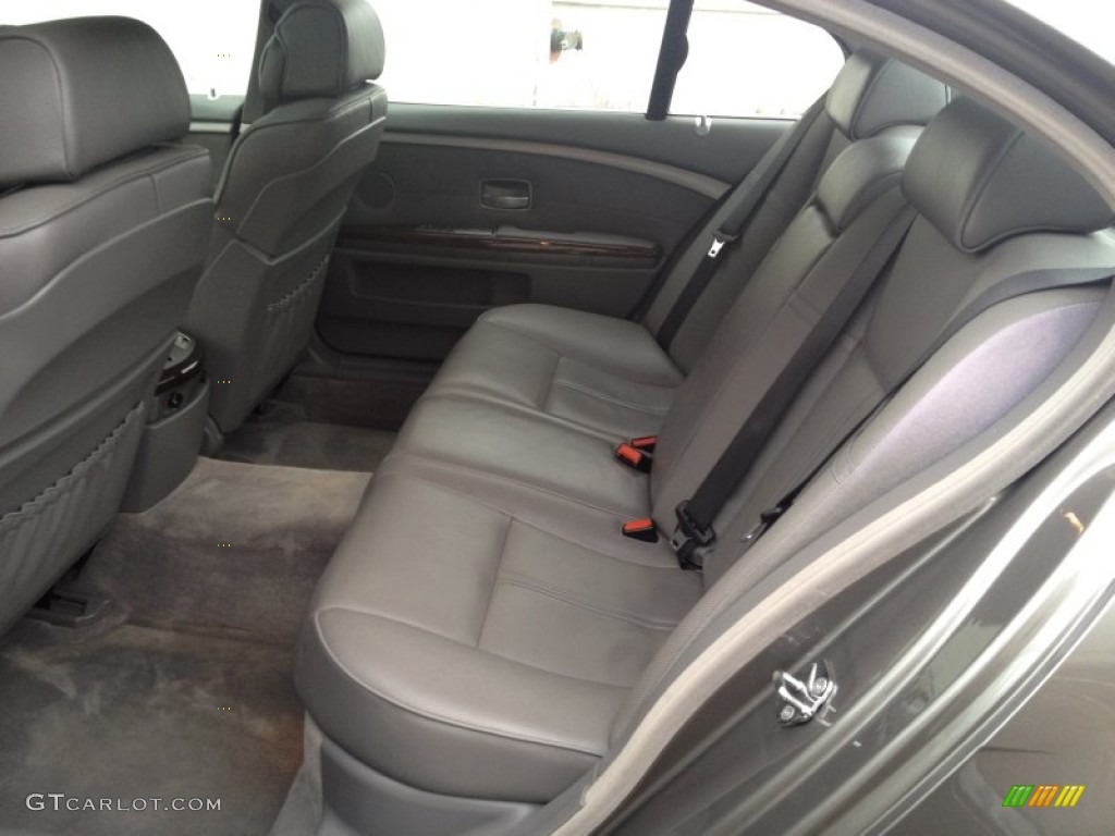 Flannel Grey Interior 2007 BMW 7 Series 750Li Sedan Photo #76839351